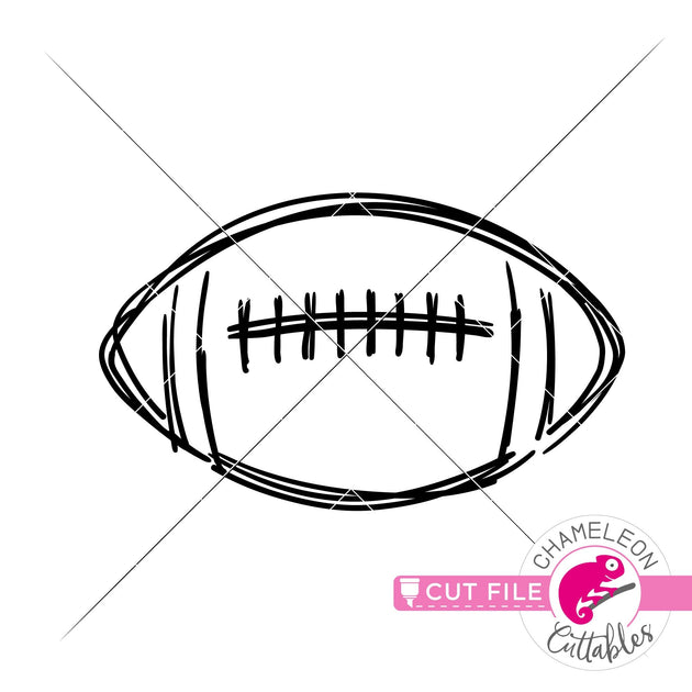 Football Scribble Sketch Drawing Svg Png Dxf Eps Jpeg Chameleon 