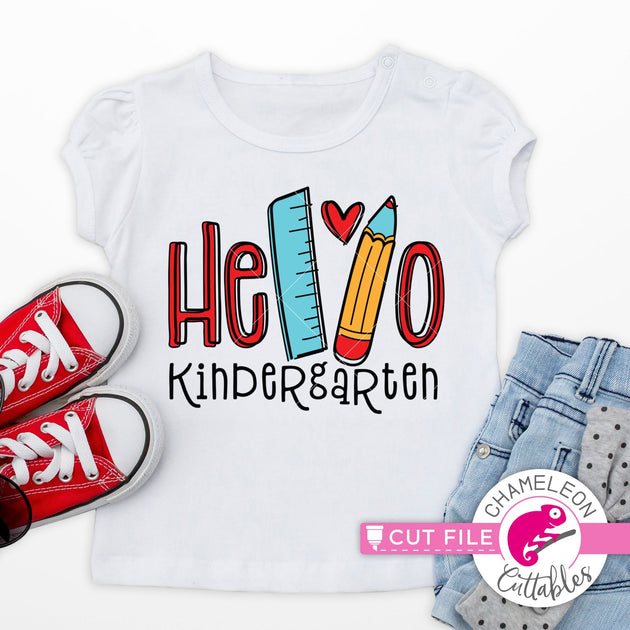 Back to school t-shirt vector graphic, Hello Kindergarten Kids T-Shirt, 100  days t shirt 26340052 Vector Art at Vecteezy