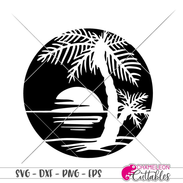 Circle with 3 Roses for Monogram svg png dxf eps Chameleon Cuttables LLC