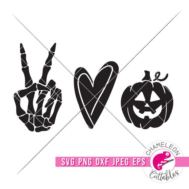 Peace Love Halloween 31 October SVG Files for Cricut Sublimation Files