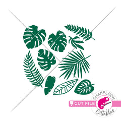 16 Tropical Graphics svg png dxf eps jpeg SVG DXF PNG Cutting File