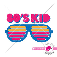 80’s Kid Sunglasses Retro svg png dxf eps jpeg SVG DXF PNG Cutting File