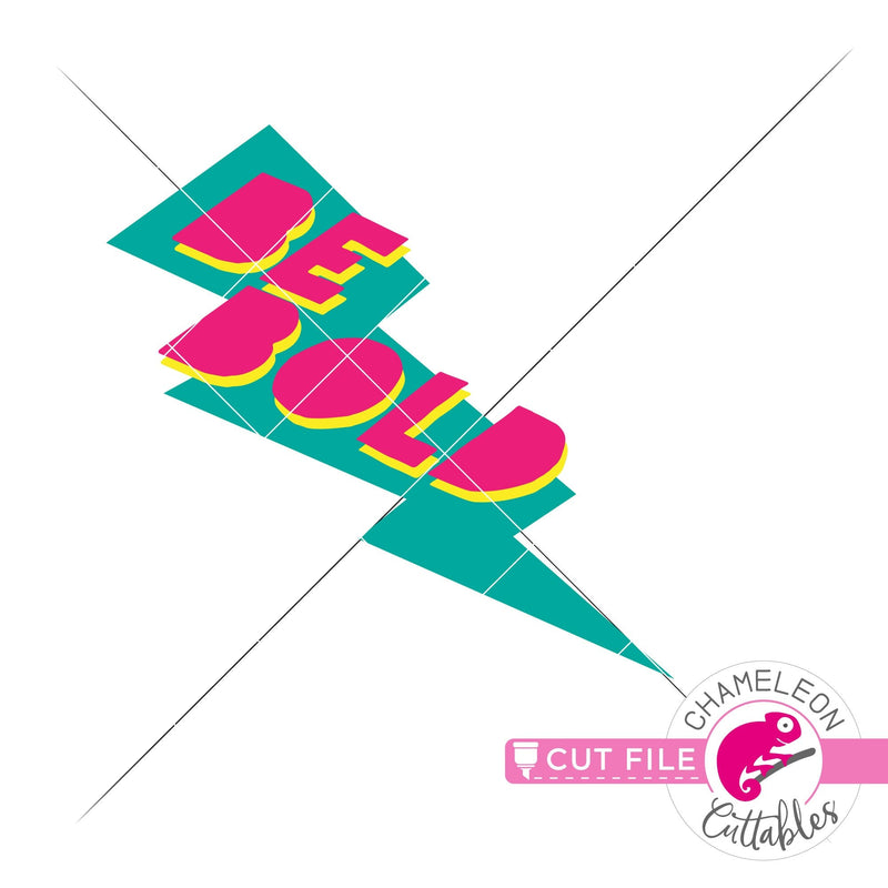 Be bold lightning bolt layered svg png dxf eps jpeg SVG DXF PNG Cutting File