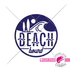 Beach Bound Retro Summer Surf svg png dxf eps jpeg SVG DXF PNG Cutting File