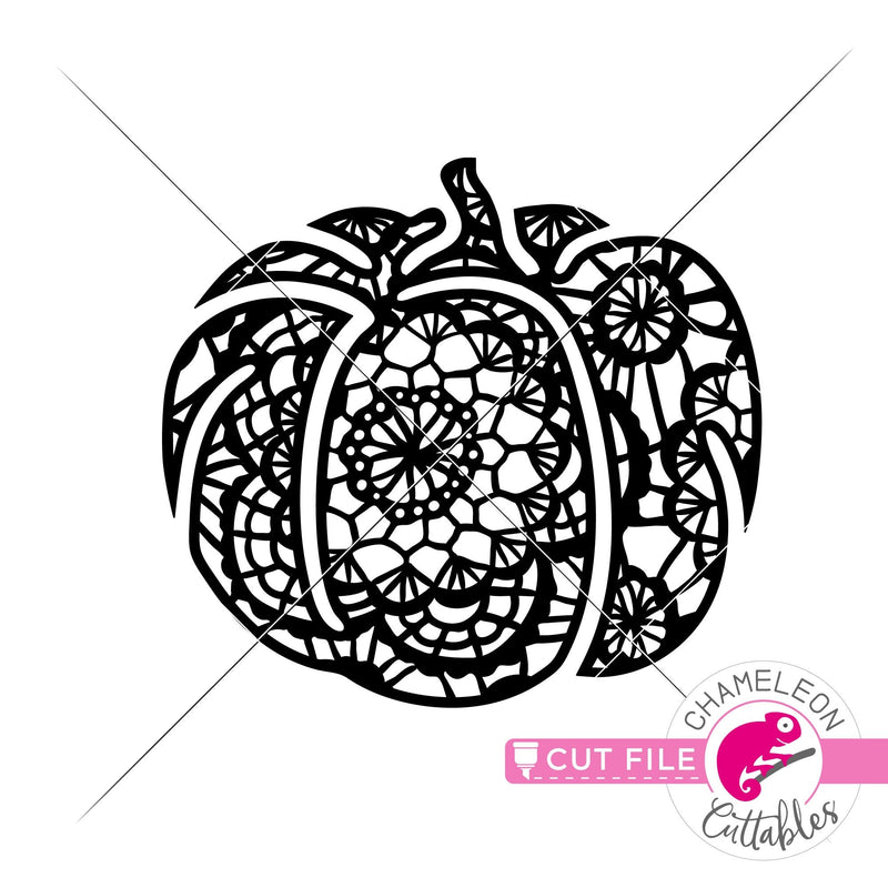 Faux Lace Fall Pumpkin svg png dxf eps jpeg SVG DXF PNG Cutting File