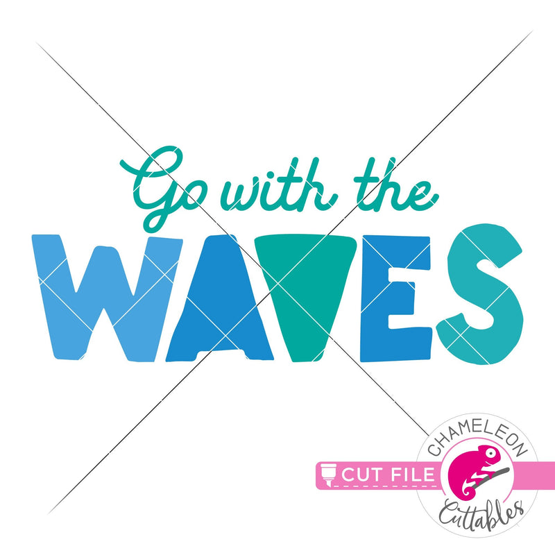 Go with the waves svg png dxf eps jpeg SVG DXF PNG Cutting File