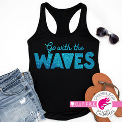 Go with the waves svg png dxf eps jpeg SVG DXF PNG Cutting File