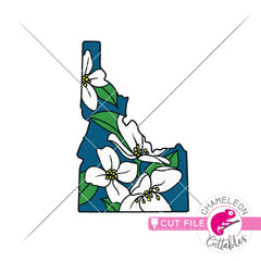 Idaho state flower Syringa layered svg png dxf eps jpeg SVG DXF PNG Cutting File