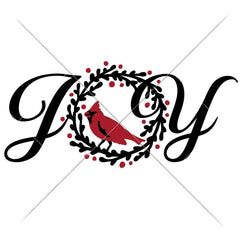 Joy With Cardinal Svg Png Dxf Eps Svg Dxf Png Cutting File