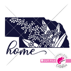 Nebraska state flower Goldenrod home outline svg png dxf eps jpeg SVG DXF PNG Cutting File