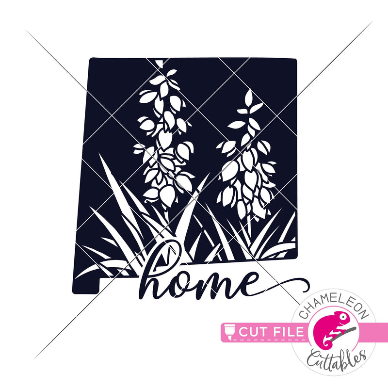 New Mexico state flower Yucca home outline svg png dxf eps jpeg SVG DXF PNG Cutting File