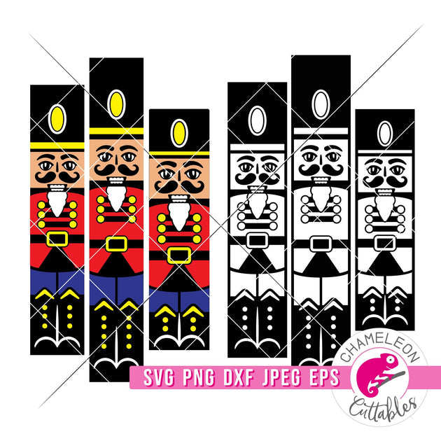 Nutcracker Christmas Porch Sign Leaner svg png dxf Chameleon Cuttables ...