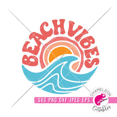 Ocean Wave Retro Bundle svg png dxf eps jpeg SVG DXF PNG Cutting File