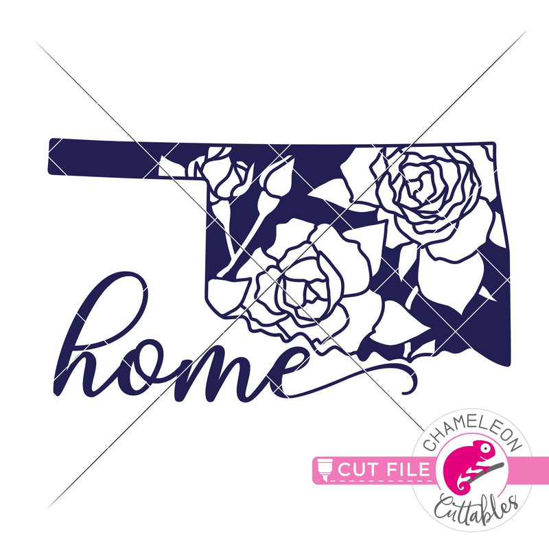 Oklahoma Home state flower Rose outline svg png dxf eps jpeg SVG DXF PNG Cutting File