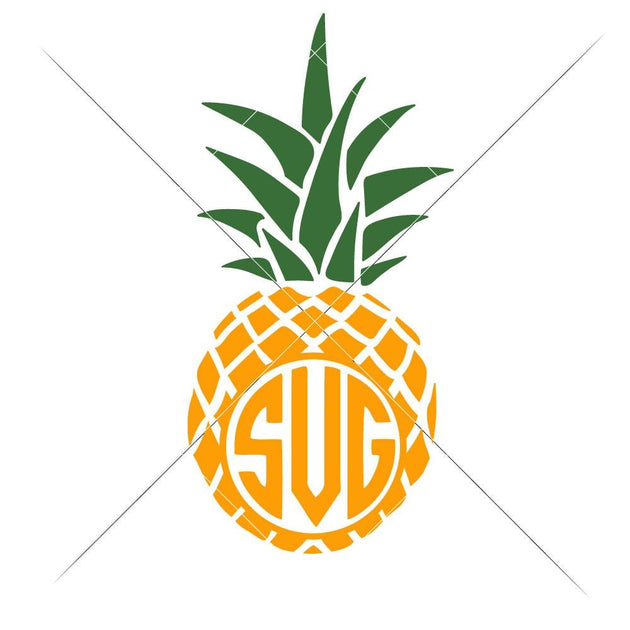 Pineapple for Monogram svg png dxf eps Chameleon Cuttables LLC ...