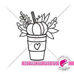 Pumpkin Spice Latte drawing Fall svg png dxf eps jpeg SVG DXF PNG Cutting File