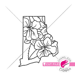 Rhode Island state flower Common Blue Violet outline svg png dxf eps jpeg SVG DXF PNG Cutting File