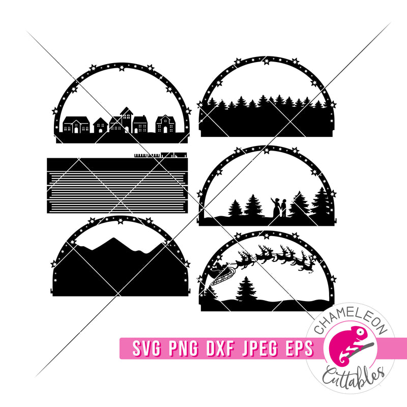 Large Christmas Arch Santa laser svg png dxf eps jpeg