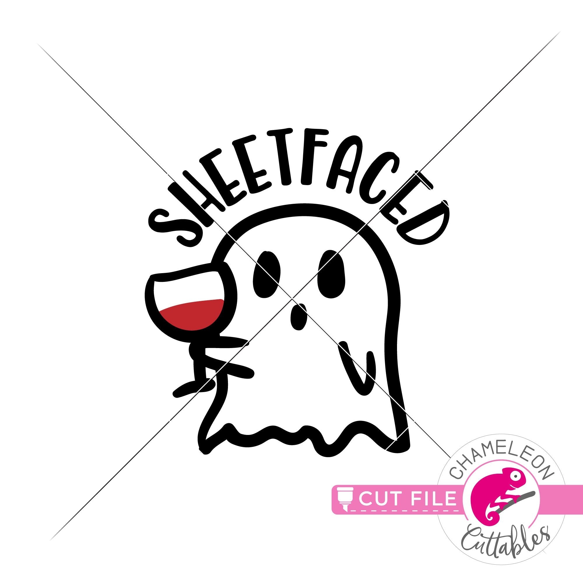 Sheetfaced Halloween Ghost svg png dxf eps jpeg Chameleon Cuttables LLC ...