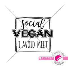 Social Vegan svg png dxf eps jpeg SVG DXF PNG Cutting File