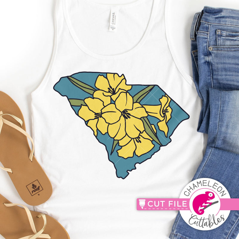 South Carolina state flower Yellow Jessamine layered svg png dxf eps jpeg SVG DXF PNG Cutting File