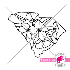 South Carolina state flower Yellow Jessamine outline svg png dxf eps jpeg SVG DXF PNG Cutting File