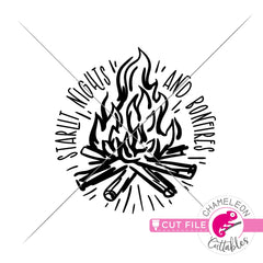 Starlit Nights and Bonfires svg png dxf eps jpeg SVG DXF PNG Cutting File