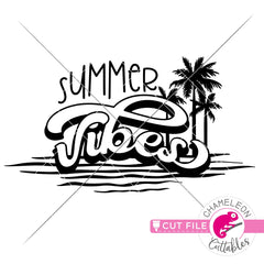 Summer vibes retro beach svg png dxf eps jpeg SVG DXF PNG Cutting File