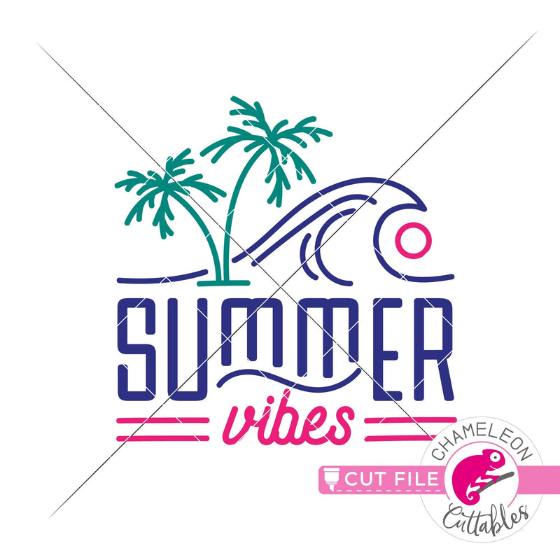 Summer Vibes Retro svg png dxf eps jpeg SVG DXF PNG Cutting File