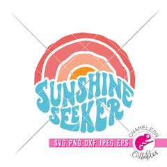 Sunshine Seeker Ocean Wave Retro svg png dxf eps jpeg SVG DXF PNG Cutting File