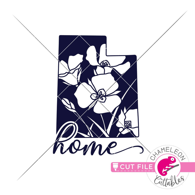 Utah state flower Sego Lily Home outline svg png dxf eps jpeg SVG DXF PNG Cutting File