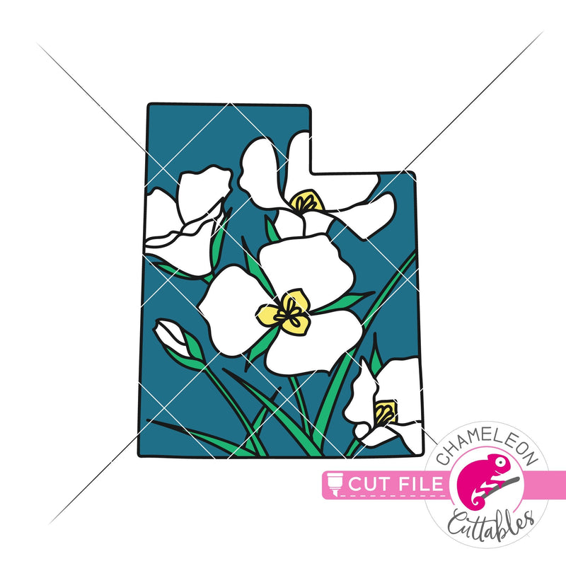 Utah state flower Sego Lily layered svg png dxf eps jpeg SVG DXF PNG Cutting File