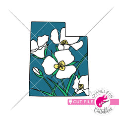 Utah state flower Sego Lily layered svg png dxf eps jpeg SVG DXF PNG Cutting File