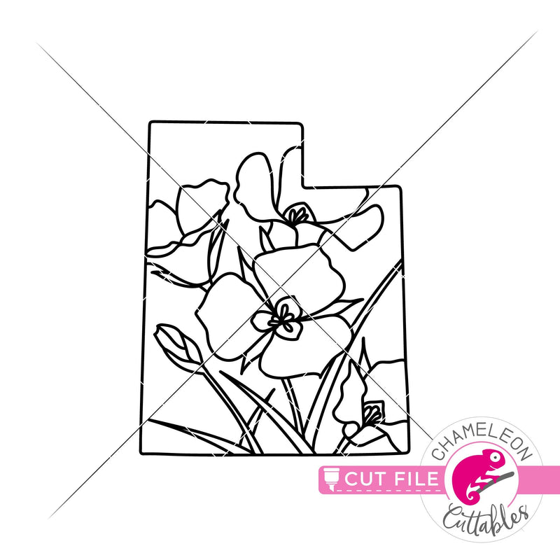 Utah state flower Sego Lily outline svg png dxf eps jpeg SVG DXF PNG Cutting File