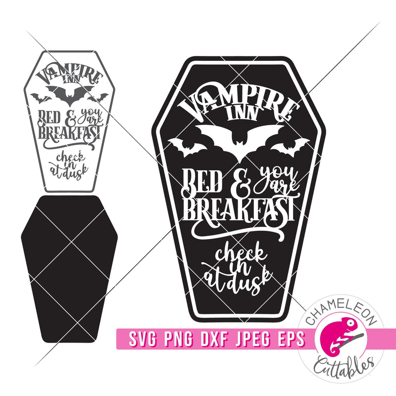 Vampire Inn Glowforge Sign Halloween svg png dxf eps jpeg SVG DXF PNG Cutting File