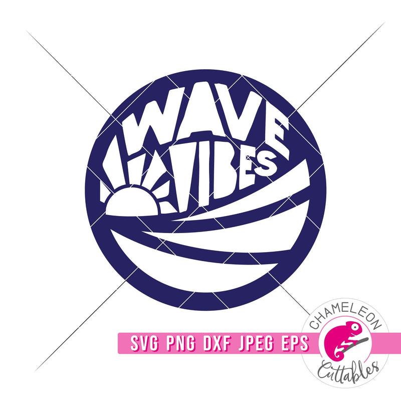 Wave Vibes Decal Design svg png dxf eps jpeg SVG DXF PNG Cutting File